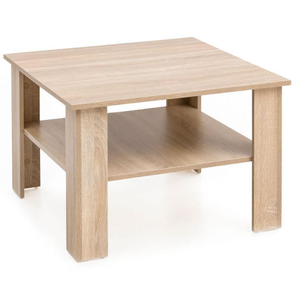 Wohnling salontafel Sonoma eiken 60x42x60 cm design met plank, WL5.833