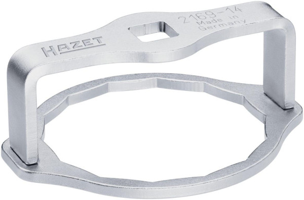 Hazet oliefiltersleutel, hol vierkant 12,5 mm (1/2 inch), 14-punts profiel, 103 mm, 2169-14
