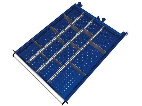 KLW scheidingsmateriaalset voor lades vakhoogte 50 mm in SEB kast, kastmaat 572 x 750 mm B x D, SEB-B03-032