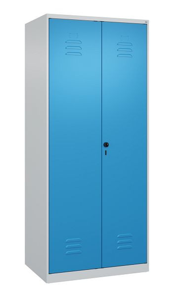 C+P Umkleidespind Classic PLUS SW, 2 Abteile, 1850x800x500mm, 7035/5012, Drehriegel, 080002-22 S10018