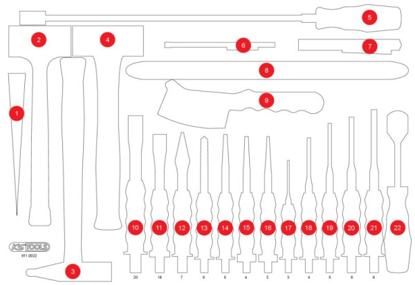 KS Tools Leeg schuiminzetstuk voor 811.0022, 811.0022-97