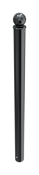 Schake-barrièrestijlpaal serie 474B Ø 76 mm, stationair, voor inbedding in beton met grondanker, totale lengte ca. 1300 mm, zonder slot, zonder oog, 474B
