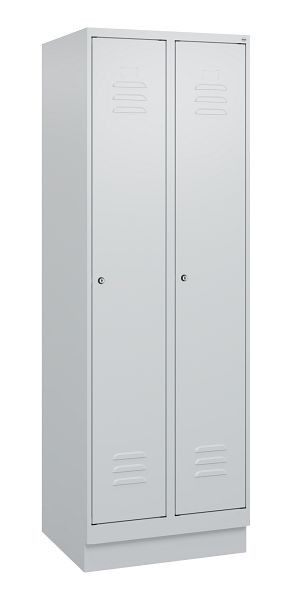 C+P luierkluis Classic PLUS, onderbouw, 2 vakken, 1800x600x500mm, 7035/7035, cilindersloten, 0800207-20 S10024