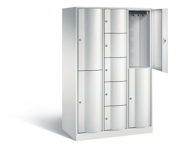 C+P combinatie lockerkast Resisto, H1950xB1148xD640mm, kleur: lichtgrijs, 8070-3730 S10020