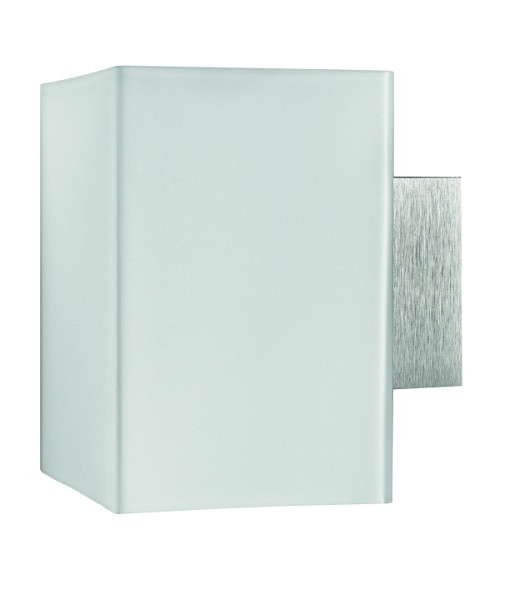 rutec Projekt LEGOLIN wandlamp hoekig glas Aan/Uit, L120, B90, H130mm, 230V, 6W, IP20, 3000K, CRI85 - wit mat, PBE301