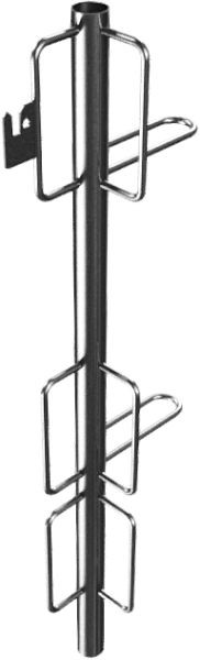 Schakepaal voor 8 latten van 42 mm gegalvaniseerd staalbuis, 11280V8