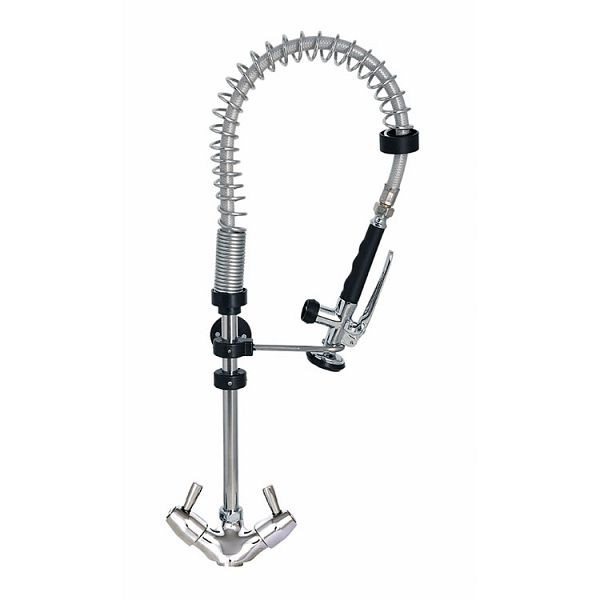 Gastro-Inox monoblock voorwasdouche met draaihendels, 700 mm, High Performance, 402.101