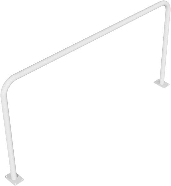 Schake buisbeugel van stalen buis Ø 48 x 2,5 mm zonder dwarsbalk voor plugbevestiging, totale breedte 2000 mm, totale hoogte 1000 mm, thermisch verzinkt, 448_54