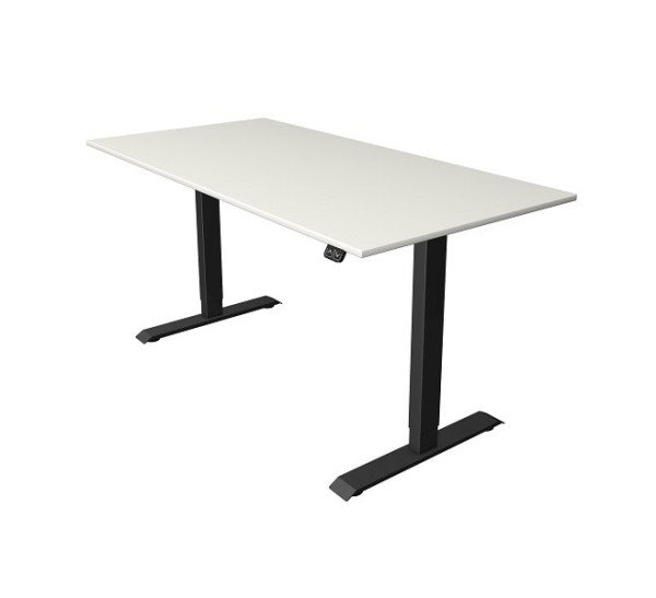 Kerkmann zit-statafel B 1600 x D 800 mm, elektrisch in hoogte verstelbaar van 740-1230 mm, wit, 10181210