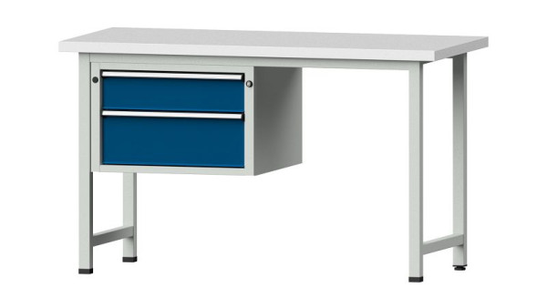 ANKE werkbanken combinatie werkbank, model 607 V, 1500 x 700 x 890 mm, RAL 7035/5010, KSP 40 mm, 415.021