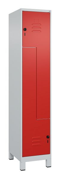C+P Z-Spind Classic PLUS, C Z-Spind, Classic PLUS, Füße, 2 Abteile, 1950x400x500mm, 7035/3020, Drehriegel, 080013-122 S10002