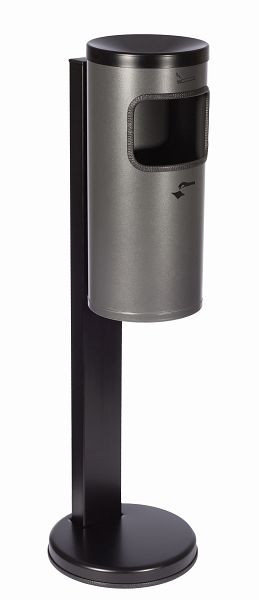 TKG afval-asbak combinatie RONDO KOMBI staand model grafiet, 360045