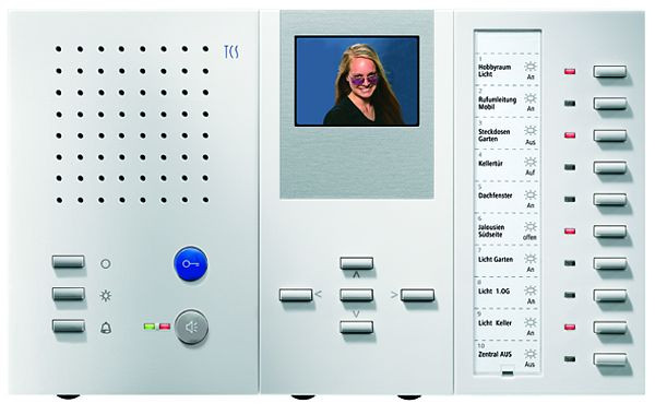 TCS video binnenstation voor handsfree bellen IMM serie met 5 + 5 + 10 toetsen, opbouw wit, IMM2310-0140