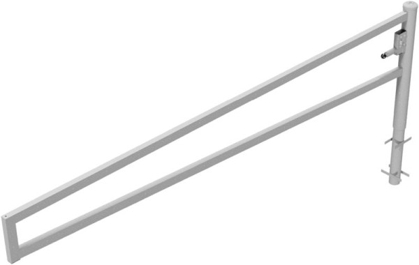 Schake draaipadbarrière, om in beton te plaatsen, thermisch verzinkt, totale breedte: 3500 mm, met profielcilinderslot, 4013_35Z