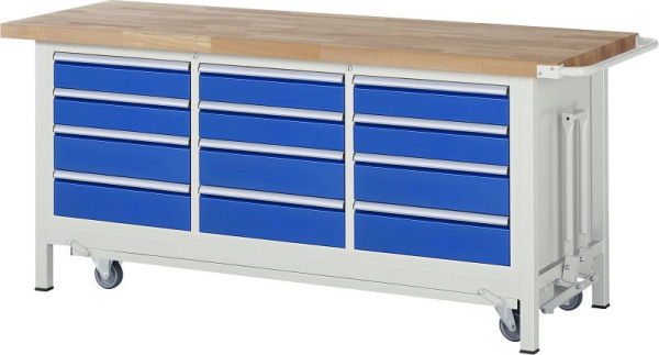 RAU neerlaatbare werkbank 8000 - model 8579, B2000 x D700 x H880 mm, 15-8579A2-207B4F.11