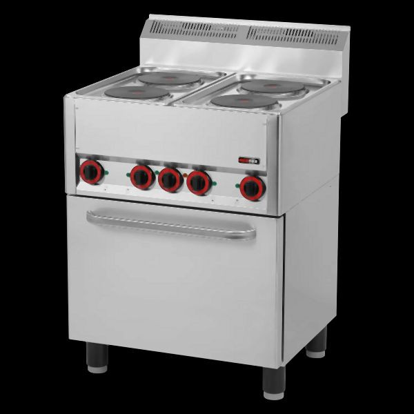 RM Thermik Series 600, elektrisch fornuis met elektrische oven, 660x600x920 mm, SPT-60ELS
