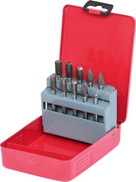 KS Tools HM-freesset, plaatstalen cassette, 10-delig, 515.3210