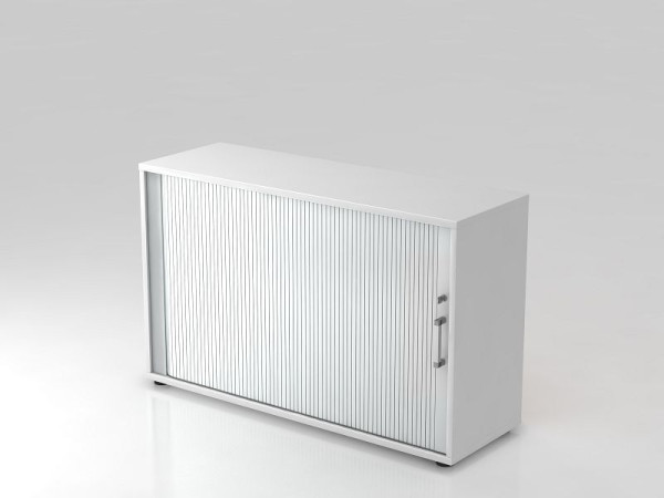 Hammerbacher rolluikkast horizontaal, 2OH 120cm chroomgreep wit/zilver, 120x40x74,8 cm (BxDxH), V1732S/W/S/CE