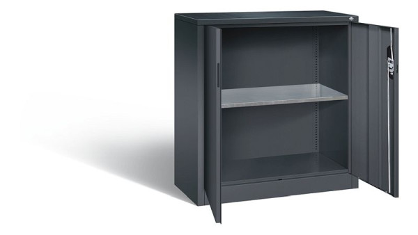 C+P gereedschapskast Acurado, H1000xW930xD400mm, kleur: zwart-grijs, verzonken handgreep, 8820-000 S10241