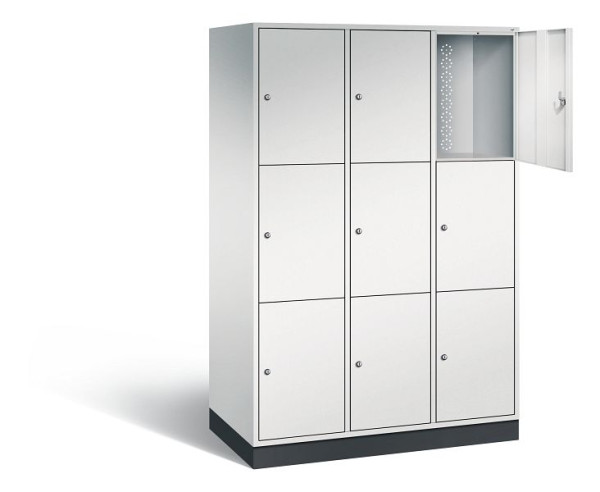 C+P XL lockerkast Intro, H1950xB1220xD590mm, kleur: lichtgrijs, 8370-303 S10011