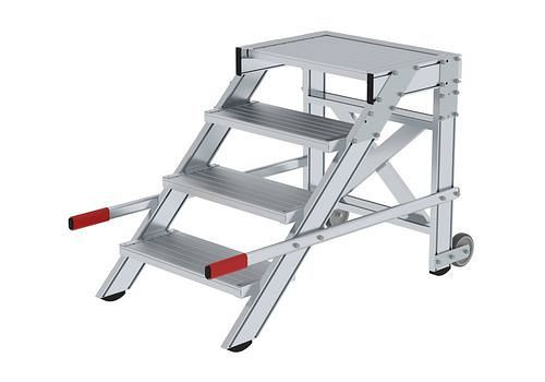 Krause mobiel werkplatform, van aluminium, 4 treden, tredebreedte 600 mm, 274508