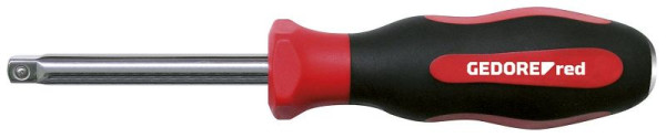 GEDORE steekgreep rood vierkant 1/4, lengte 62 mm 2K-greep, 3301344