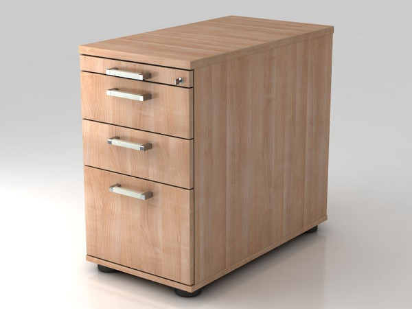 Hammerbacher stabak 80cm, 2 laden, 1 HR, slot, chroom notenhouten handgreep, 42,8x72-76x80 cm, 1/3/3/6 HE, VSC40/N/N/CE