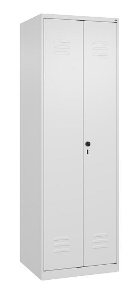 C+P Mehrzweckschrank Classic PLUS, Putzmittel-Spind, 2 Abteile, 1850x600x500mm, 9016/9016, Drehriegel, 080100-00 S10012