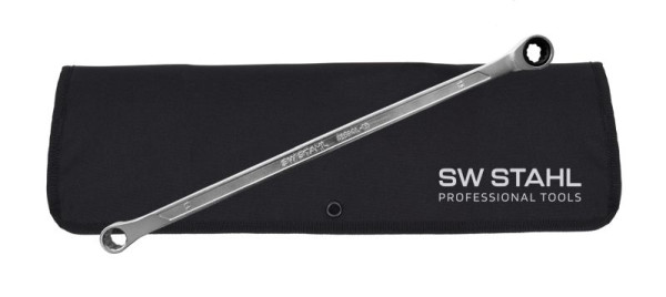 SW stalen dubbele ring ratelsleutel set, 12-19 mm, extra lang, 6 stuks, 03590L