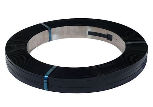DENIOS staalband, geblauwd, 12,7 mm breed x 0,5 mm x 384 m, verpakking: 2 rollen, 299672