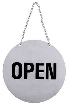 Contacto deurkrukbordje OPEN/DICHT met ketting, 7659/131