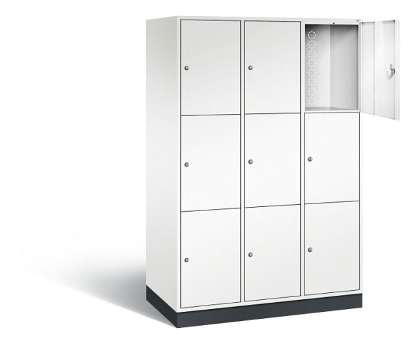 C+P XL lockerkast Intro, H1950xB1220xD590mm, kleur: verkeerswit, 8370-303 S10103
