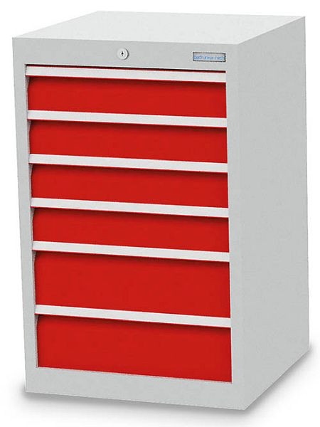 Bedrunka + Hirth ladekast, diepte 500 mm, R 18-16, aantal lades: 6, 530 x 500 x 819 mm, 6x lades 4x100VA, 2x 150VA, draagvermogen 50 kg, 48.420