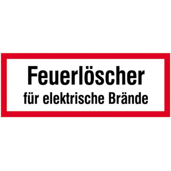 Stein HGS HGS informatiebord, brandblusser voor elektrische branden, 210x74mm/aluminium, reliëf, 11.2868