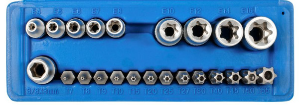 SW staalbitassortiment, 8 mm, TR- en E-profiel, 23 stuks, 04186L