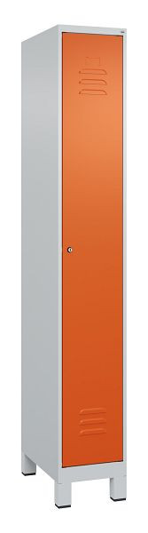 C+P luierkastje Classic PLUS met middenwand, voeten, 1950x300x500mm, 7035/2004, cilinderslot, 080010-10F S10037