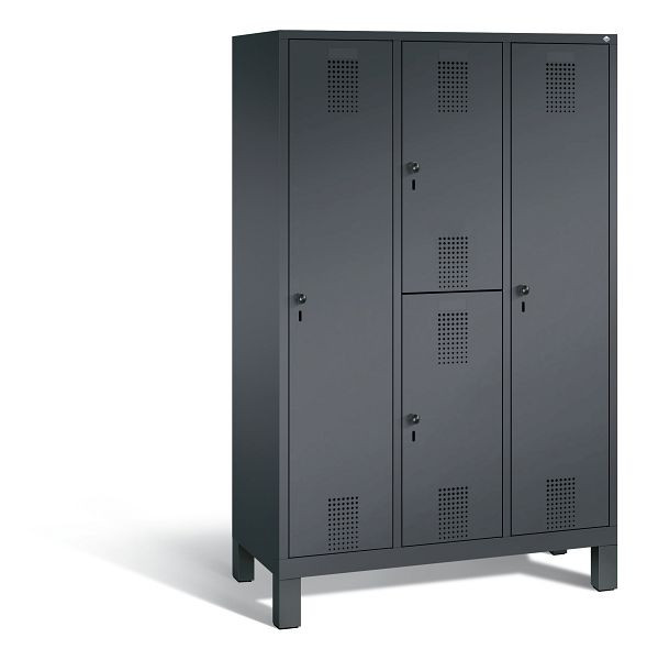 C+P cijferslot Evolo, H1850xB1200xD500mm, kleur: zwart-grijs, 48610-32 S10022