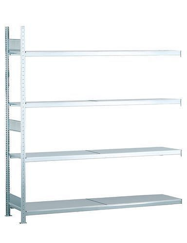 Schulte breedvakstelling met stalen legborden, aanbouwveld, 4 opbergniveaus, vakbreedte 2000 mm, 2006 x 536 x 2500 mm, 278889