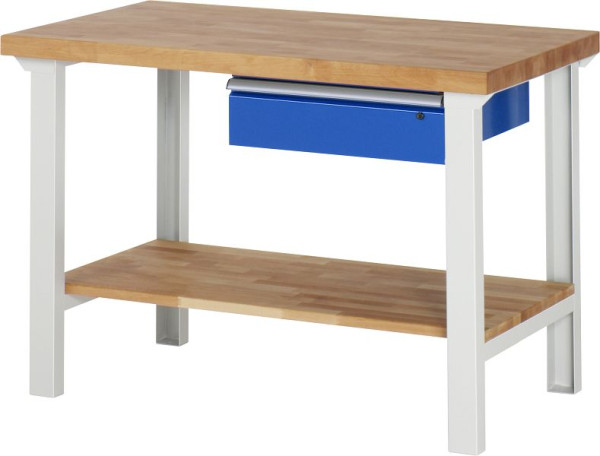 RAU werkbank serie 7000 - modulair ontwerp, 1 onderlade, 1250x840x700 mm, 03-7001A7-127B4S.11