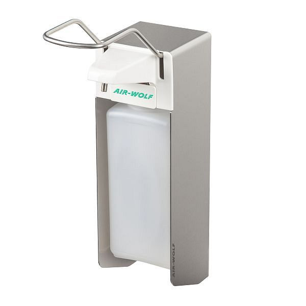Air Wolf desinfectiemiddel- en zeepdispenser, Omicron II-serie, H x B x D: 340 x 94 x 222 mm, geborsteld roestvrij staal, 35-460