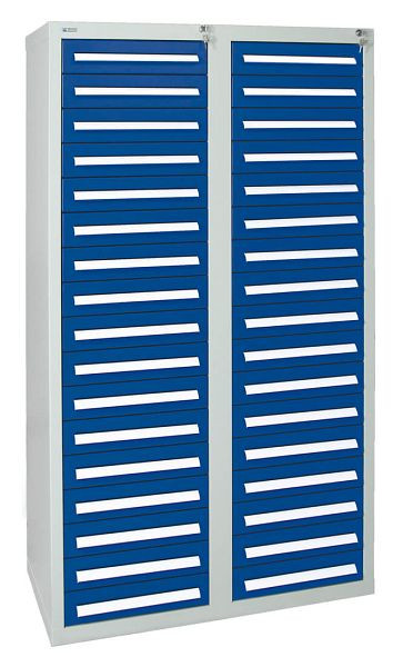 stumpf ladekast serie T-100 / 35-4, RAL 7035/5010, 34 laden (34 x 100 mm), 8154174