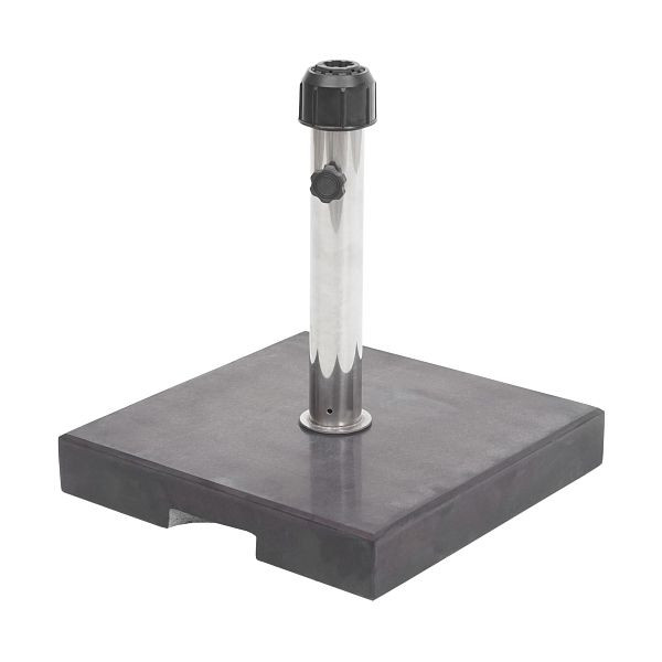 Mendler parasolstandaard HWC-F92, parasolstandaard, parapluhouder, graniet, 24kg vierkant zwart, 70628