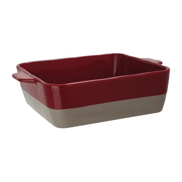 Olympia rechthoekige braadpan rood en taupe 4.2L, DB527
