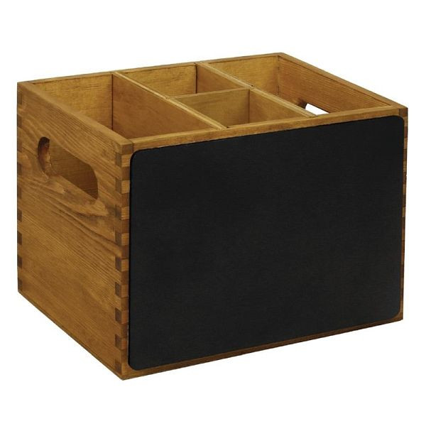 Olympia bestekhouder hout met plaquette, GM243
