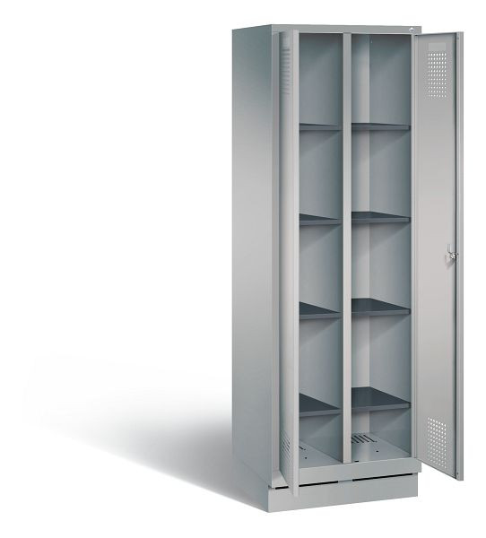C+P washok Evolo, H1800xB610xD500mm, kleur: wit aluminium, 48022-20B S10040