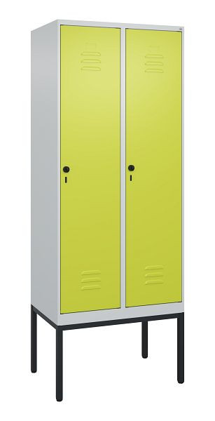 C+P Umkleidespind Classic PLUS, Gestell, 2 Abteile, 2120x800x500mm, 7035/0024, Drehriegel, 0800307-22 S10010