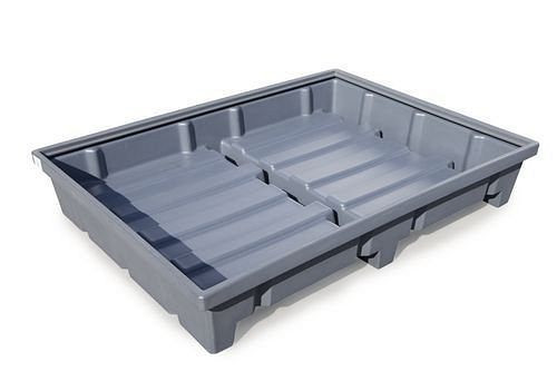 DENIOS schaplade type RWP 18,4 van polyethyleen (PE), voor legborden met vakbreedte 1800 mm, 201-370