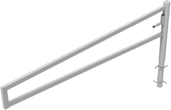 Schake draaipadbarrière, om in beton te plaatsen, thermisch verzinkt, totale breedte: 3000 mm, voor hangslot, 4013_30V