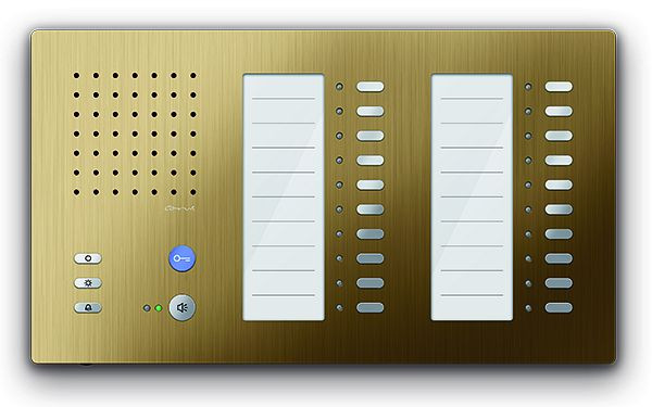 TCS audio binnenstation voor handsfree serie Carus ADAPTO +20 toetsen, opbouw brons, CAI1200-0151