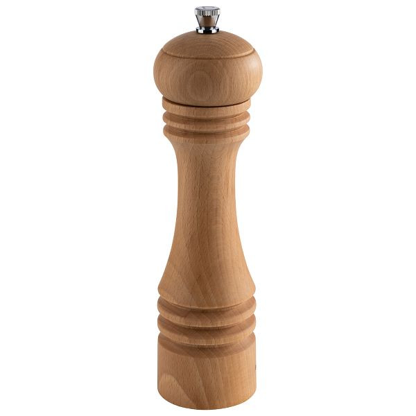 APS zoutmolen, Ø 6 x 23 cm, beukenhout, licht, keramische molen, maalgraad traploos instelbaar, roestvrijstalen as, 40576